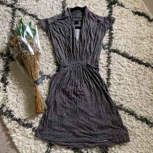 French Connection Grey Clover Print Dress 2